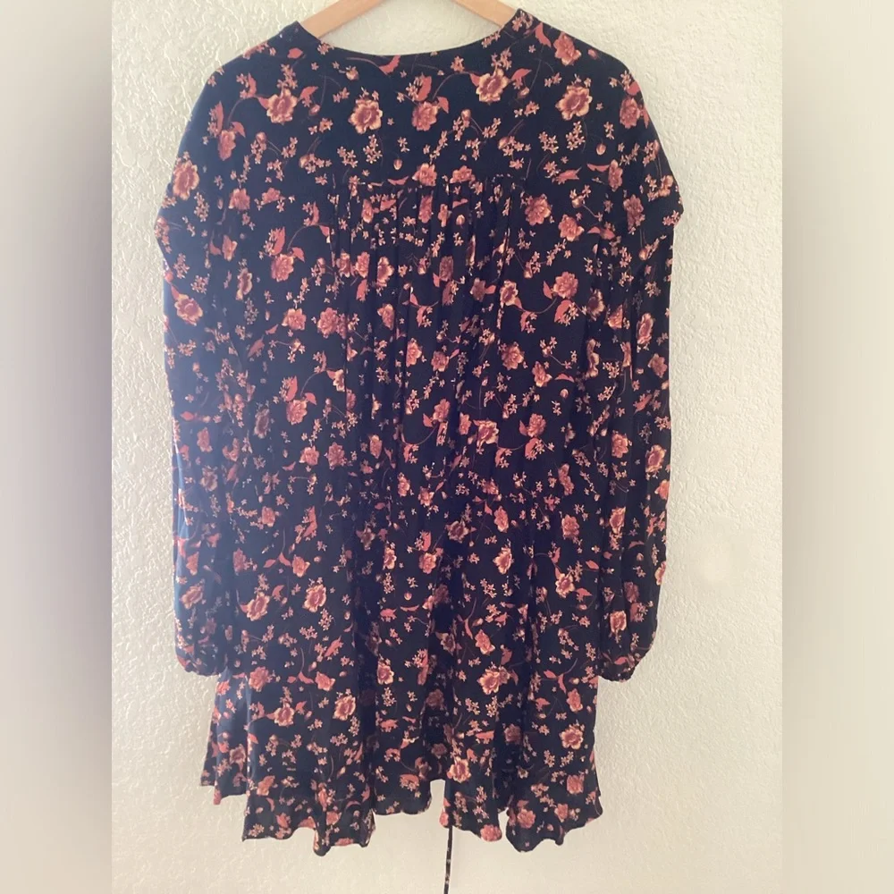 NWOT Free People Flower Fields Mini Dress in Dark Combo Size Medium - Picture 4 of 6
